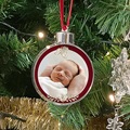 Personalisierte Christbaumkugel Rote Weihnachtskugel