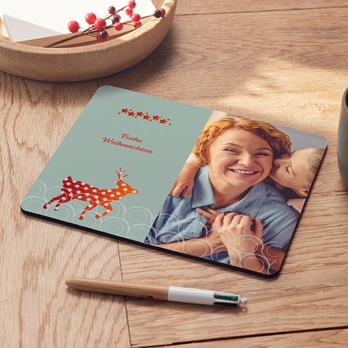 Foto-Mousepad - Rot Gold und Silber 6909