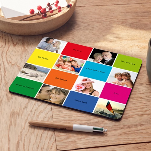 Foto-Mousepad - Bunte Kästchen 6921