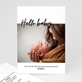 Geburtskarten mit Fotos Handschrift