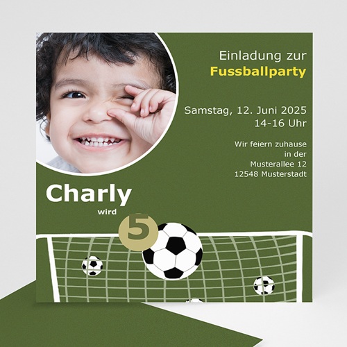 Geburtstagseinladungen Jungen - Fussballparty 7171