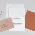 Hochzeitseinladungen Calligraphie Zimt