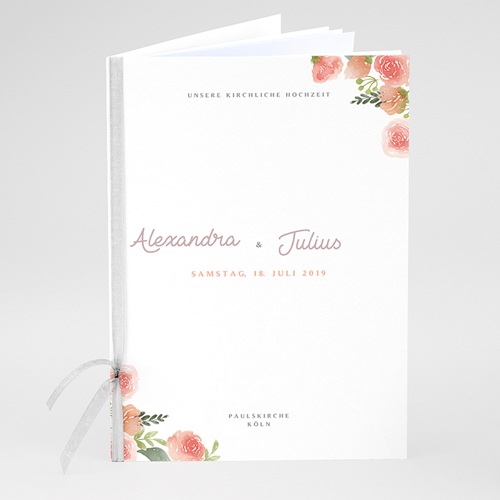 Kirchenheft Hochzeit Florale Krone Zufriedenheitsgarantie Carteland 