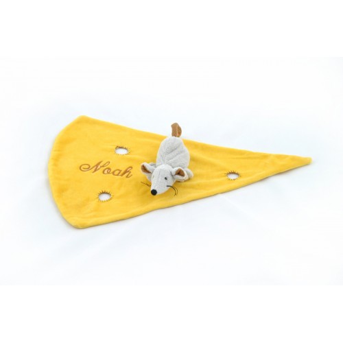 Schmusetücher mit Namen bestickt - Lochkäse 7621