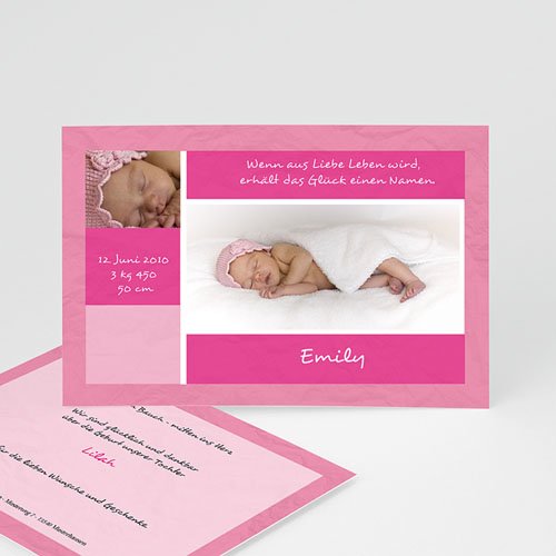 Archivieren - Babykarte Rosa 8027