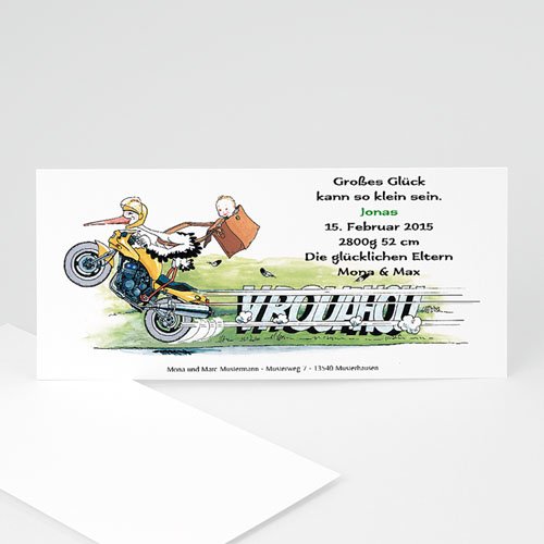 Archivieren - Babykarte Storch 8148