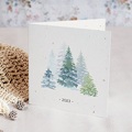 Geschäftliche Weihnachtskarten Aquarell Wald
