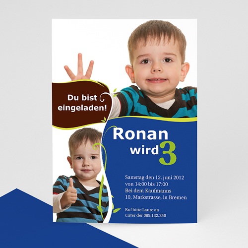 Geburtstagseinladungen Jungen - Ronan 8310