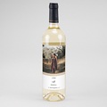 Wein Flaschenetiketten Hochzeit Blumenstrauß mit Zweigen
