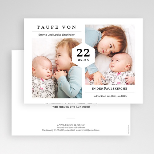 Einladungskarten Taufe Fur Geschwister Tauffeier Zwei Fotos 16 7 X 12 Kostenloser Probedruck Carteland Einladungskarten Taufe Fur Geschwister Tauffeier Zwei Fotos 16 7 X 12 Kostenloser Probedruck Carteland