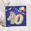 Erwachsener Einladungskarten Geburtstag Collage 18 Jahre, Relieflack, 14,5 x 15