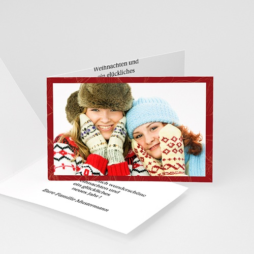 Weihnachtskarten - Weihnachtliches Rot 8452