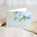 Kondolenzkarten Blaue Blumen, Herzliches Beileid, 10,5 x 15