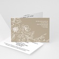 Einladung Trauerfeier Todesanzeige, Magnolia Beige