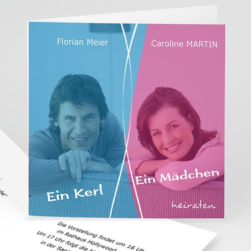 Hochzeitseinladungen modern - Kinofilm 8662