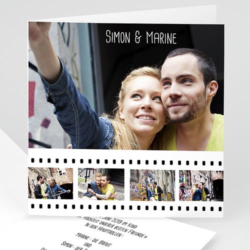Hochzeitskarten mit Foto - Hollywood 8758