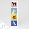 Geschäftliche Weihnachtskarten Lesezeichen, 4 Tiere, 3D-Lackierung