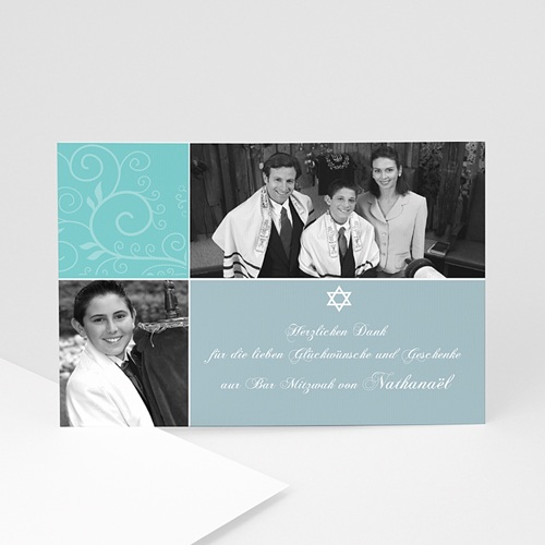 Dankeskarten Bar Mitzwah - Aaron 894
