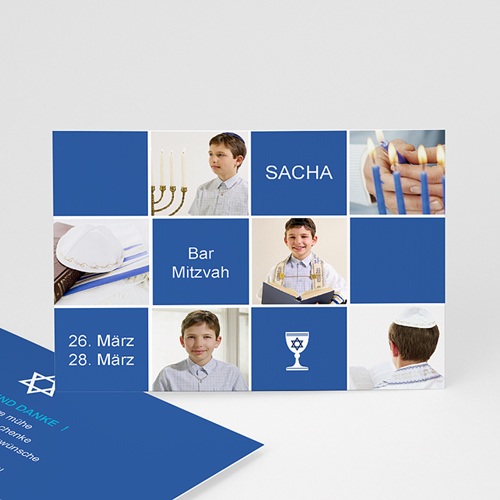 Dankeskarten Bar Mitzwah - Sascha 902