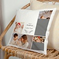 Personalisierte Foto-Kissen Weihnachten Fotocollage, 5 Fotos, 40 x 40 cm