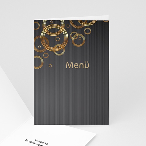 Menükarten Geburtstag - Goldene Ringe 9131