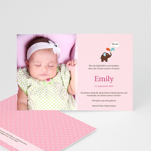 Geburtskarten für Mädchen - Emily 9139