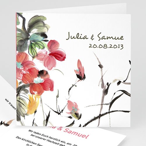 Hochzeitseinladungen modern - Chinesisches 9143