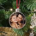 Personalisierte Christbaumkugel Christbaumkugel mit Foto, Rainbow Wish, 7,5 cm