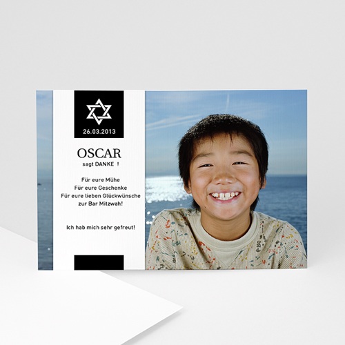 Dankeskarten Bar Mitzwah - Jo 918