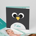 Geburtskarten mit Tieren Pinguin und Co., Format Leporello