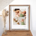 Plakate 3 Fotos, Name und Geburtsdatum, 30 X 40 cm