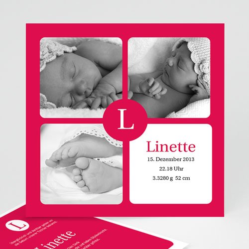 Geburtskarten für Mädchen - Linette 9300