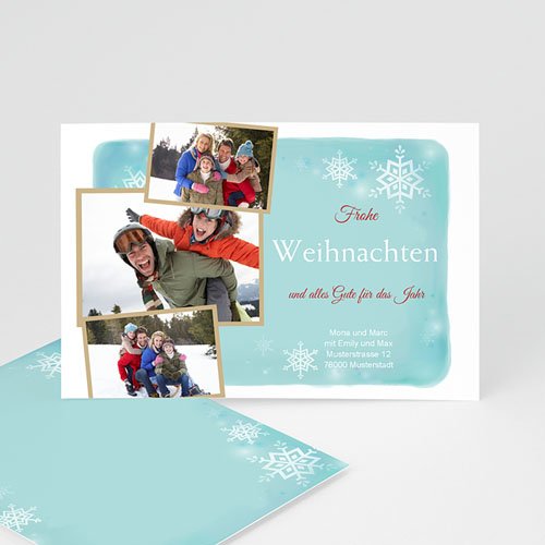 Weihnachtskarten - Schneeflöckchen 9389