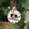 Personalisierte Christbaumkugel Winterzweige und Kohlmeise