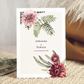 Natur Hochzeitseinladungen Blumige Harmonie, Dahlie & Farne, 15 x 21 cm
