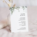 Rustikale Dankeskarten Hochzeit Eucalyptus, floral, 12 x 16,7 cm
