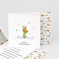 Dankeskarten Geburt Der Kleine Prinz Der Fuchs des kleinen Prinzen, überstehende Klappkarte
