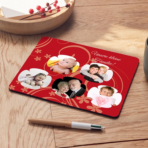 Foto-Mousepad - Verpieltes Design rot 9589