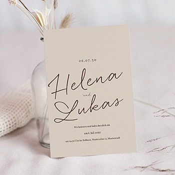 Schlicht Hochzeitseinladungen Kostenloser Probedruck Carteland