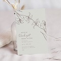 Hochzeitseinladungen Lilien, minimalistisch, Grau-Beige, 12 x 16,7