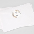 Aufkleber Hochzeit Blumenkranz, Aquarell, 4.5 cm