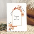 Hochzeitseinladungen Romantico, Rosen Karamellfarbe & Goldprägung