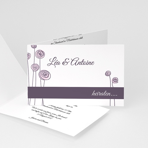 Hochzeitseinladungen modern - Lilie 992