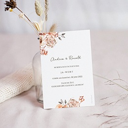 Change The Date Hochzeitskarten Romantisch, Caramel Rosen, New Date preiswert Change The Date Hochzeitskarten Romantisch, Caramel Rosen, New Date preiswert