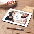 Personalisierte Foto-Mousepad Familienleben, beige,19,5 x 23 cm