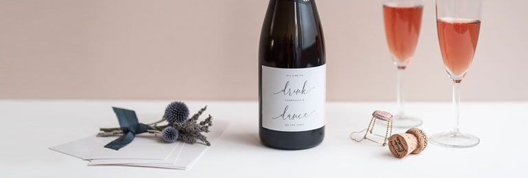 Sekt Flaschenetiketten Hochzeit