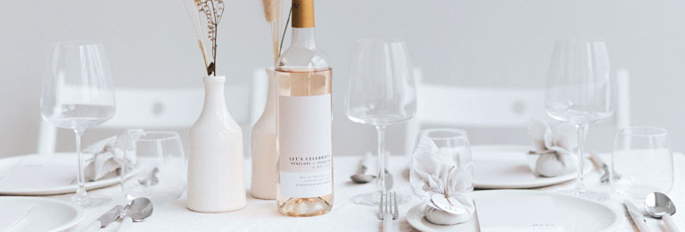 Wein Flaschenetiketten Hochzeit